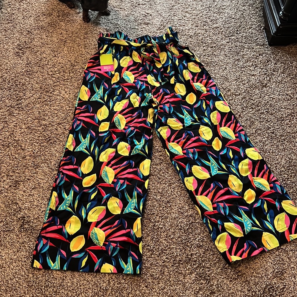 Tabitha Brown Lemon Print Wide Leg Pant XL- Target